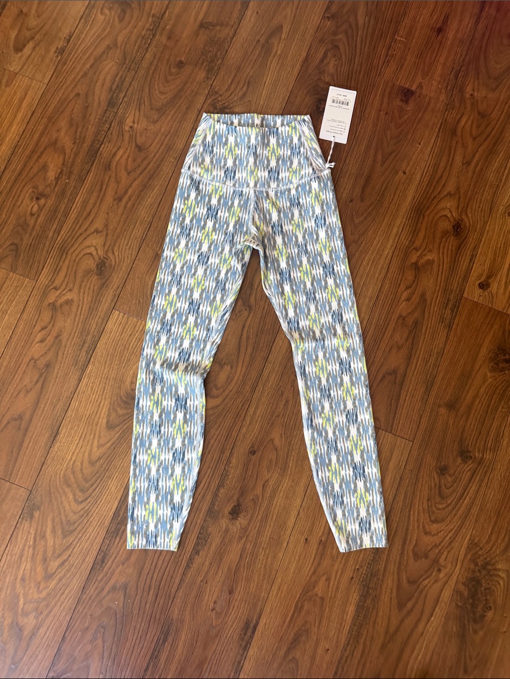 Women’s Patterned High-Rise Leggings - Blue & Green